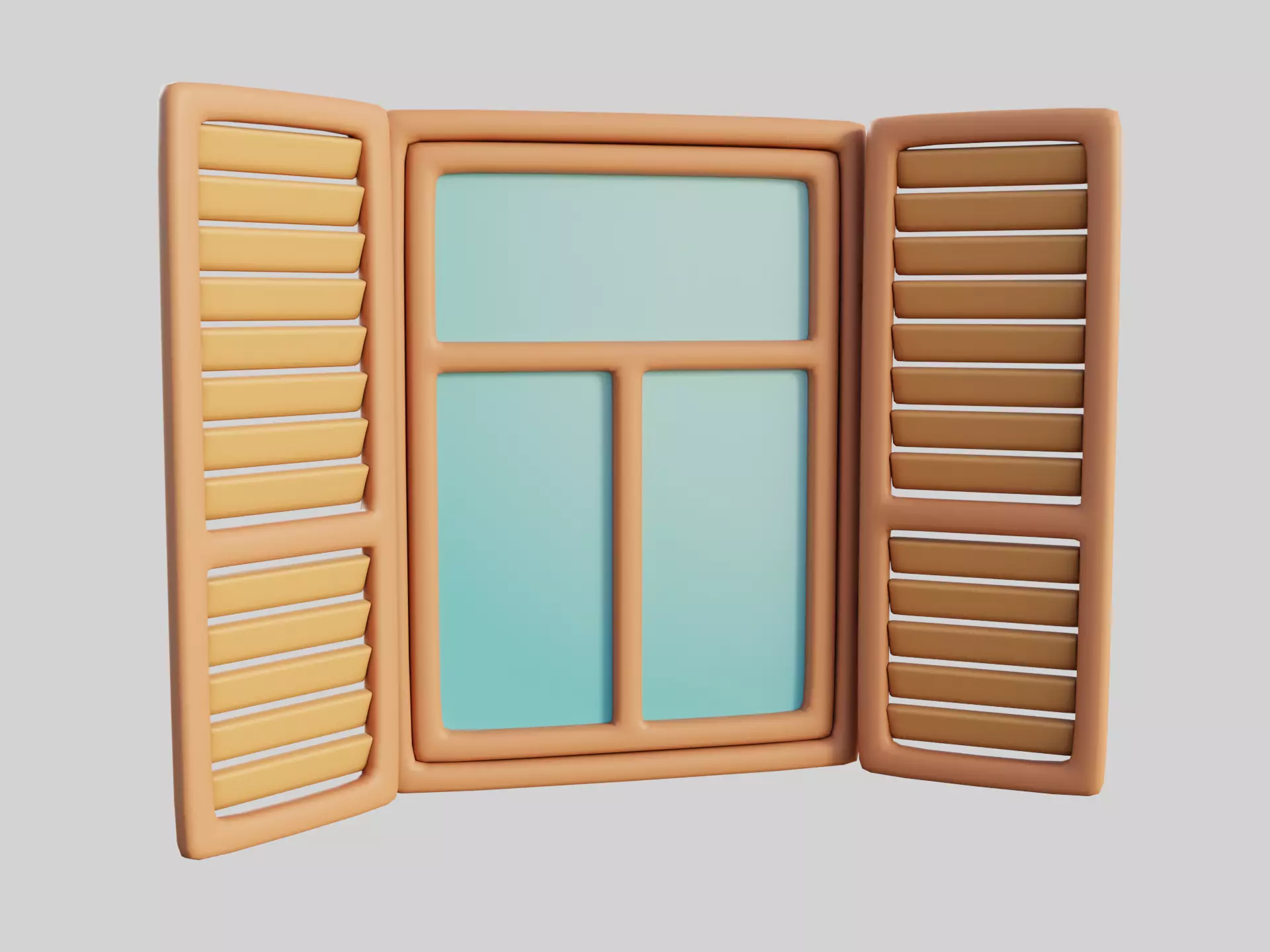 Cartoon Window 26a 3D model_0
