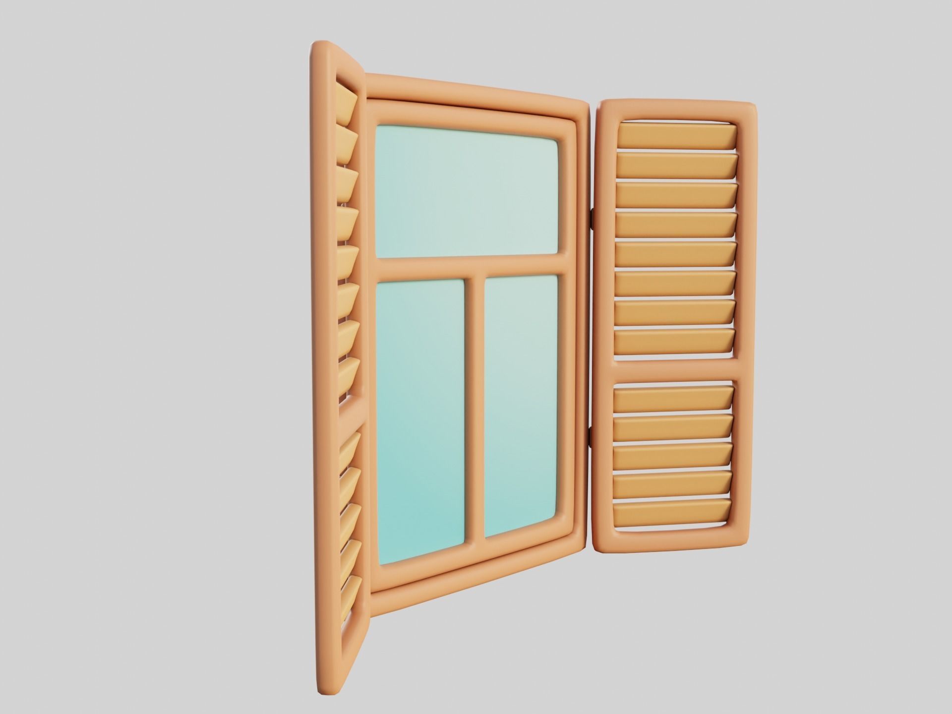 Cartoon Window 26a 3D model_1
