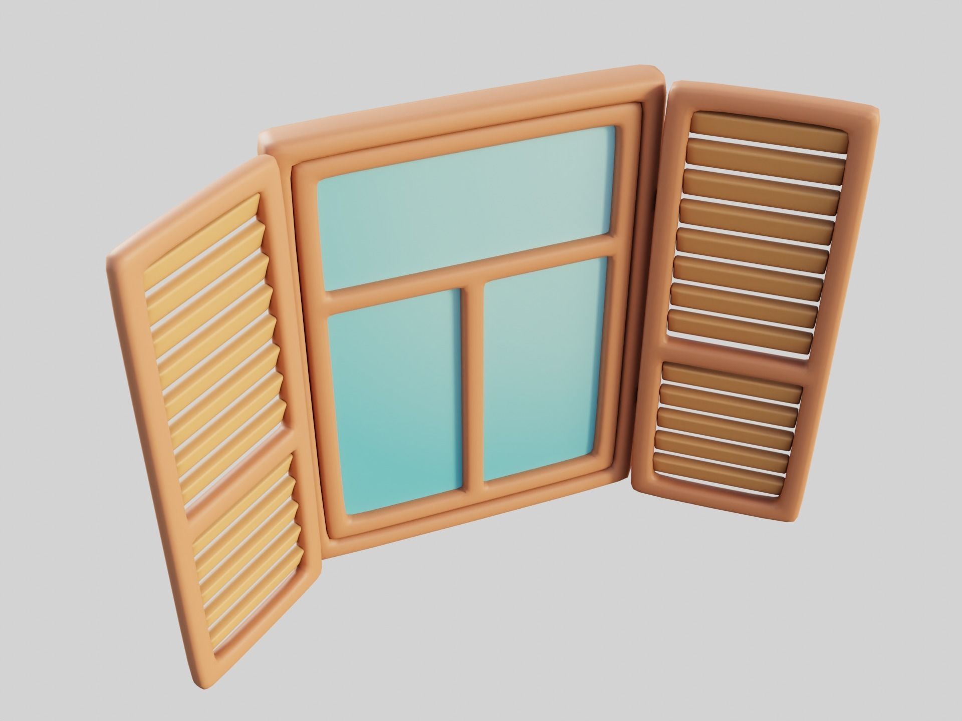 Cartoon Window 26a 3D model_10