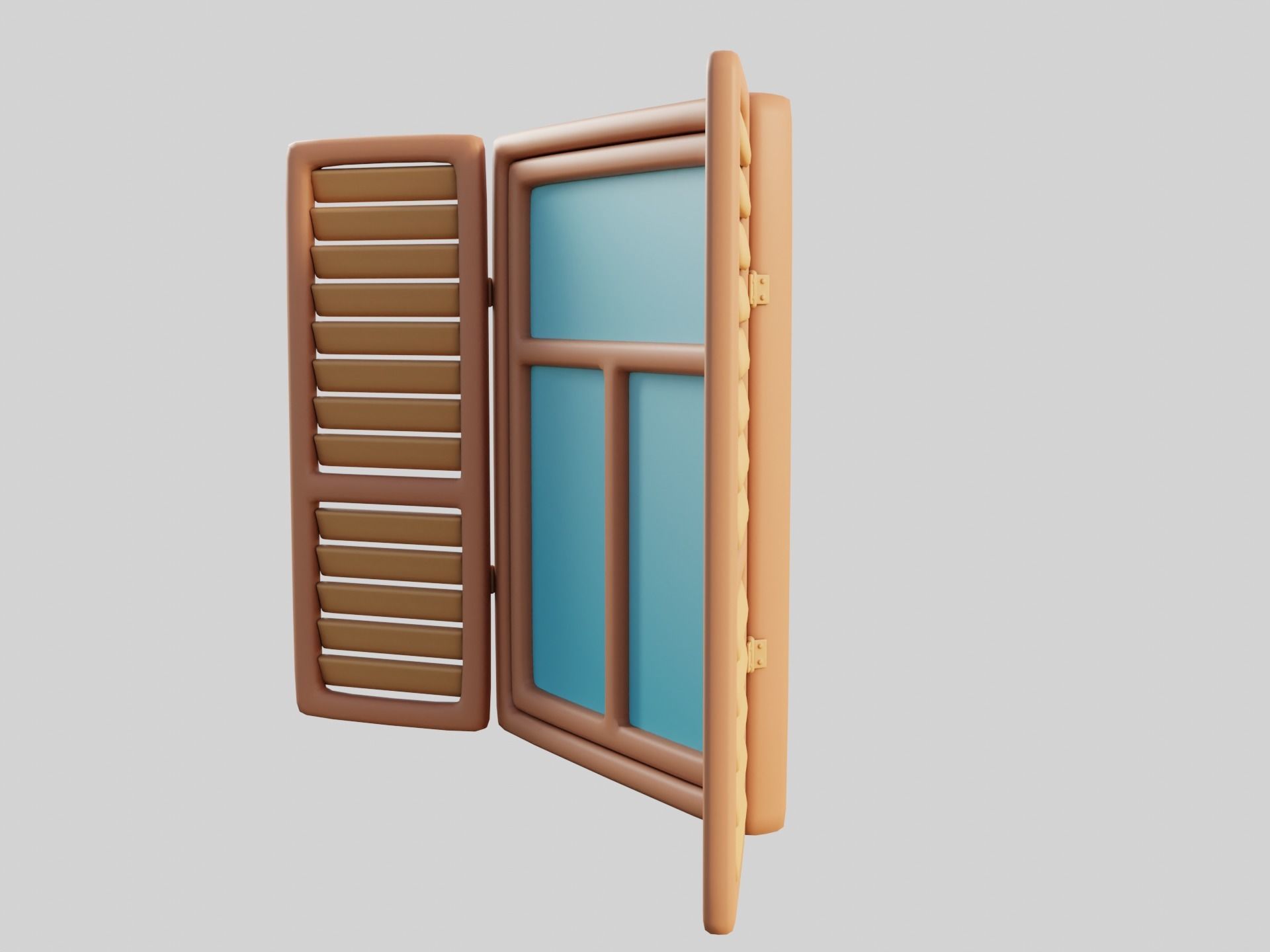 Cartoon Window 26a 3D model_8