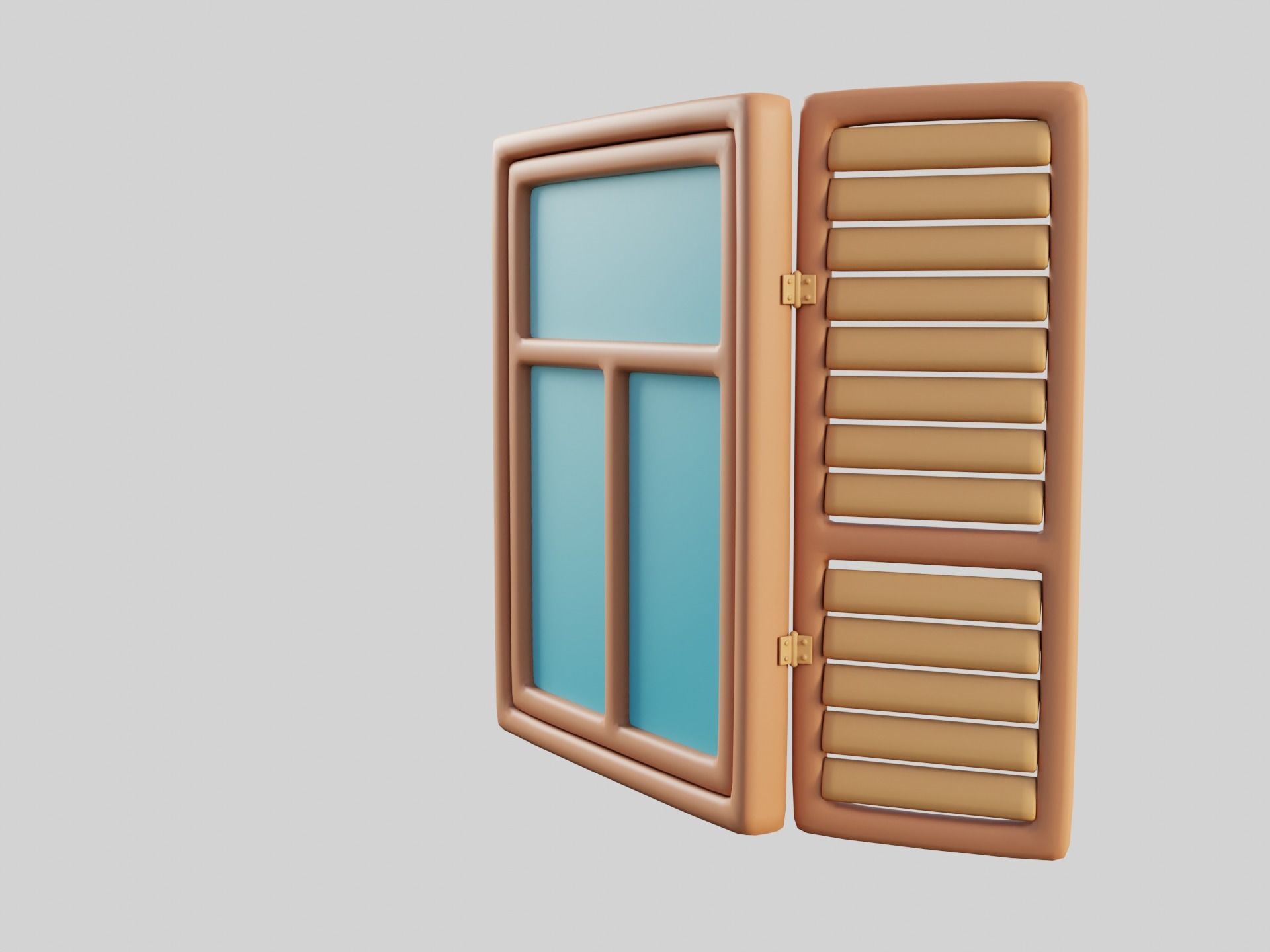 Cartoon Window 26a 3D model_3