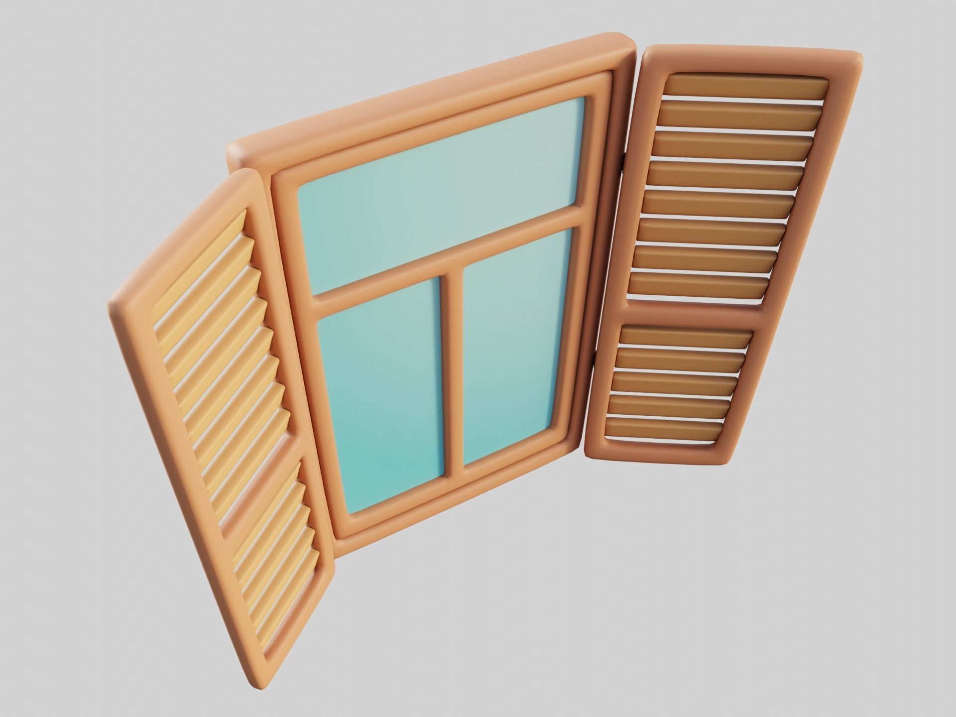 Cartoon Window 26b 3D model_10