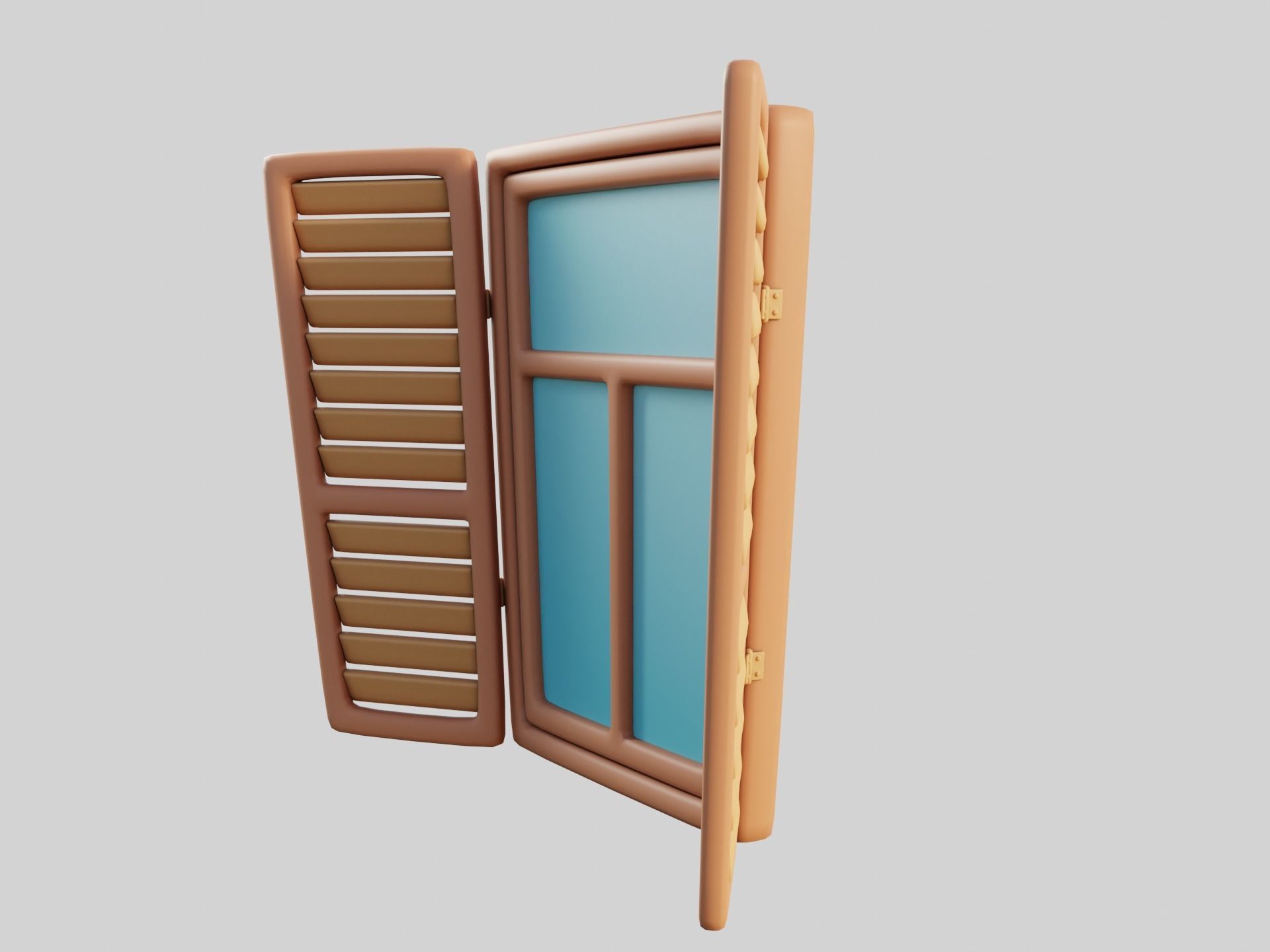 Cartoon Window 26b 3D model_8
