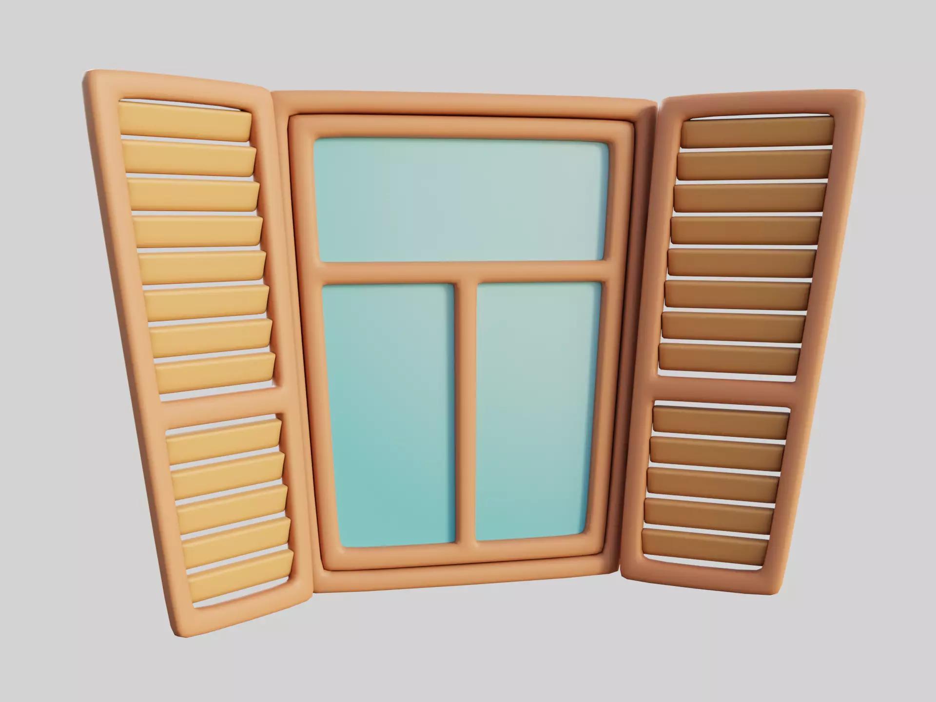 Cartoon Window 26b 3D model_0