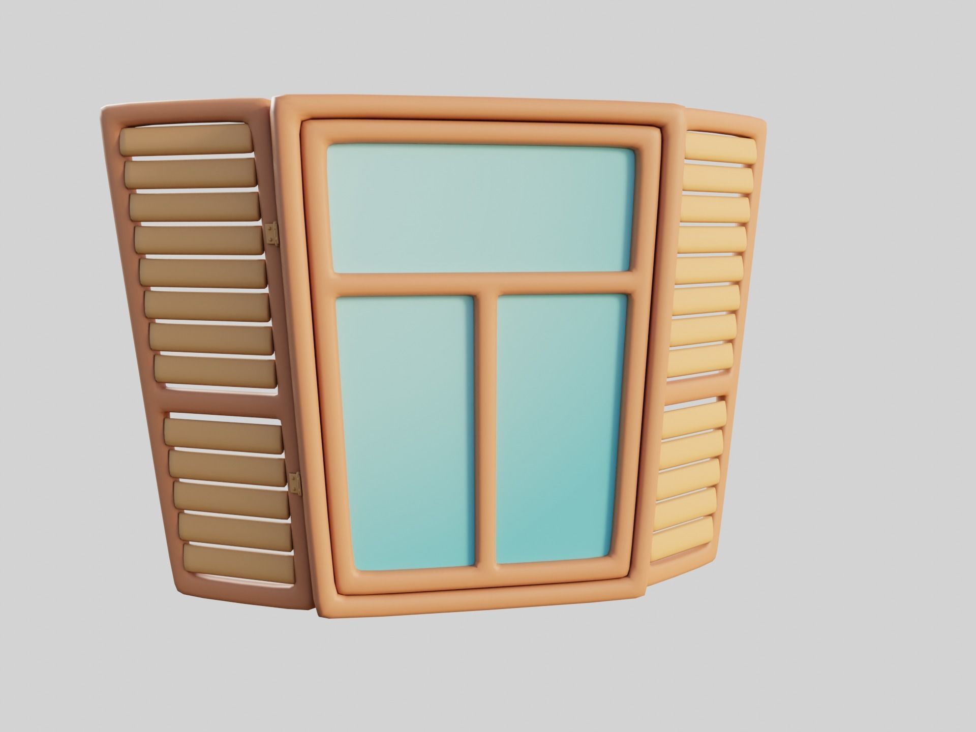 Cartoon Window 26b 3D model_5