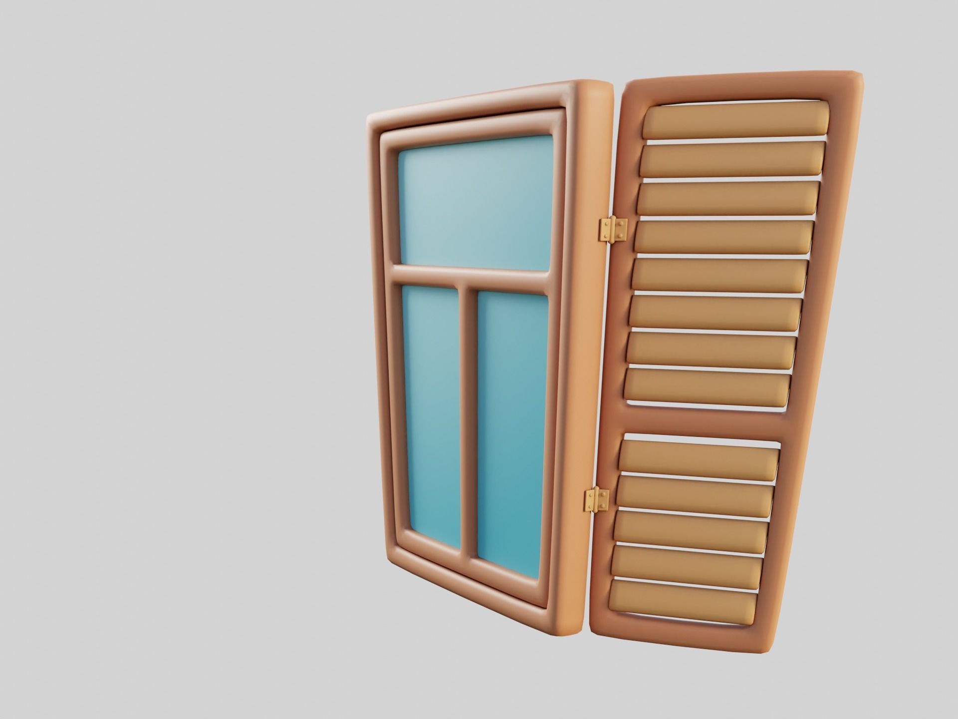 Cartoon Window 26b 3D model_3