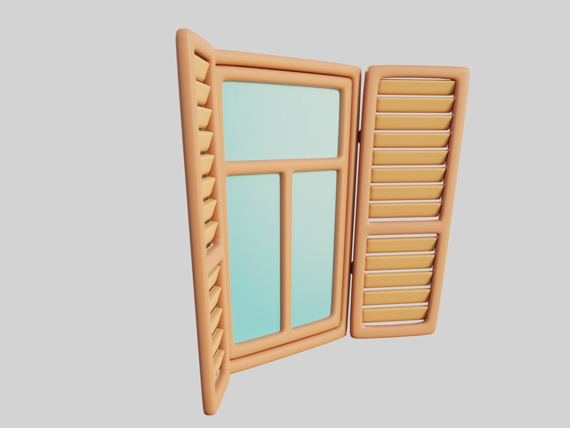 Cartoon Window 26b 3D model_1