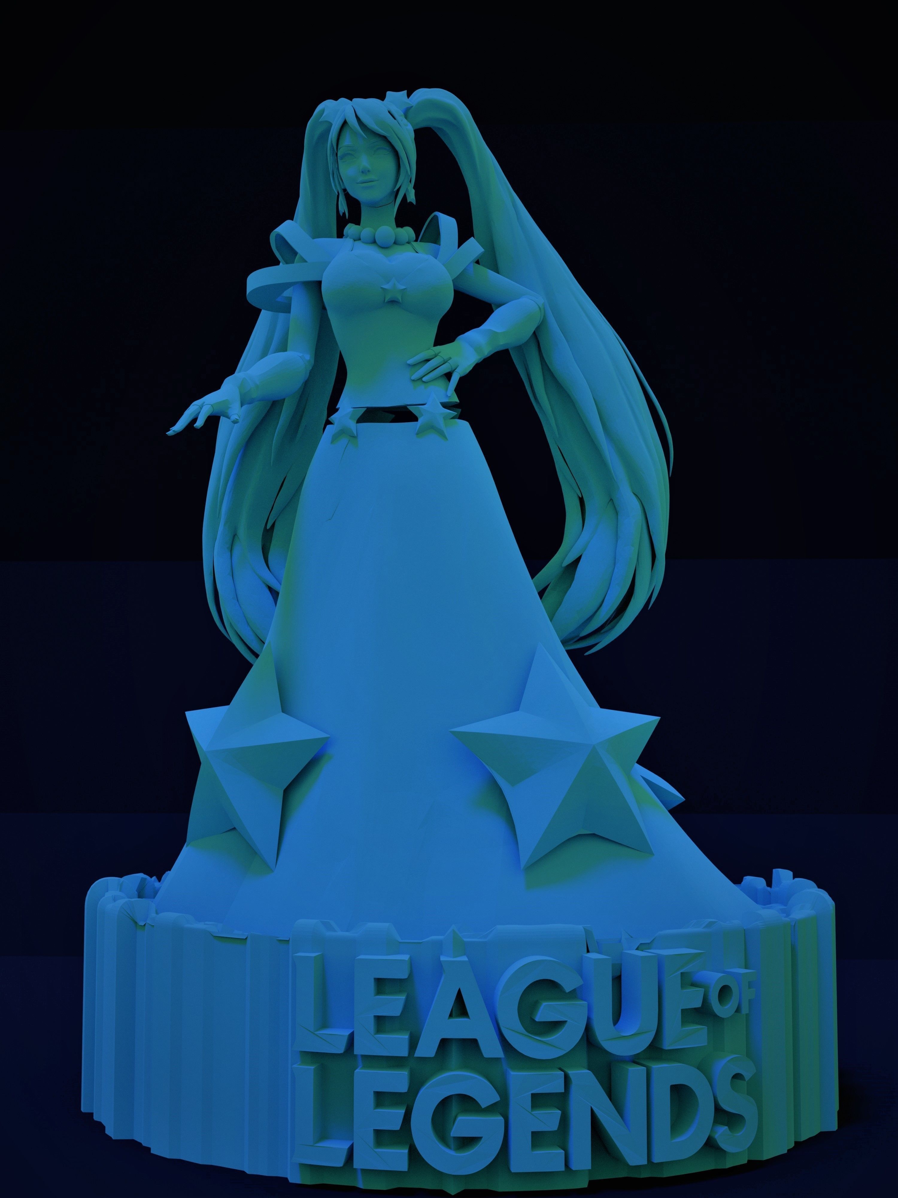 ARCADE SONA WITH STAND AND LOL LOGO 3D print model_1