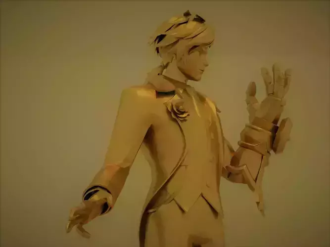 EZREAL DEBONAIR WITH STAND AND LOL LOGO