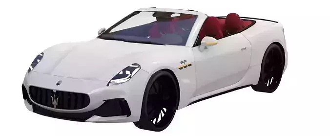 Maserati GranCabrio Trofeo 2024  Low-poly Generic 3D model Low-poly 3D model