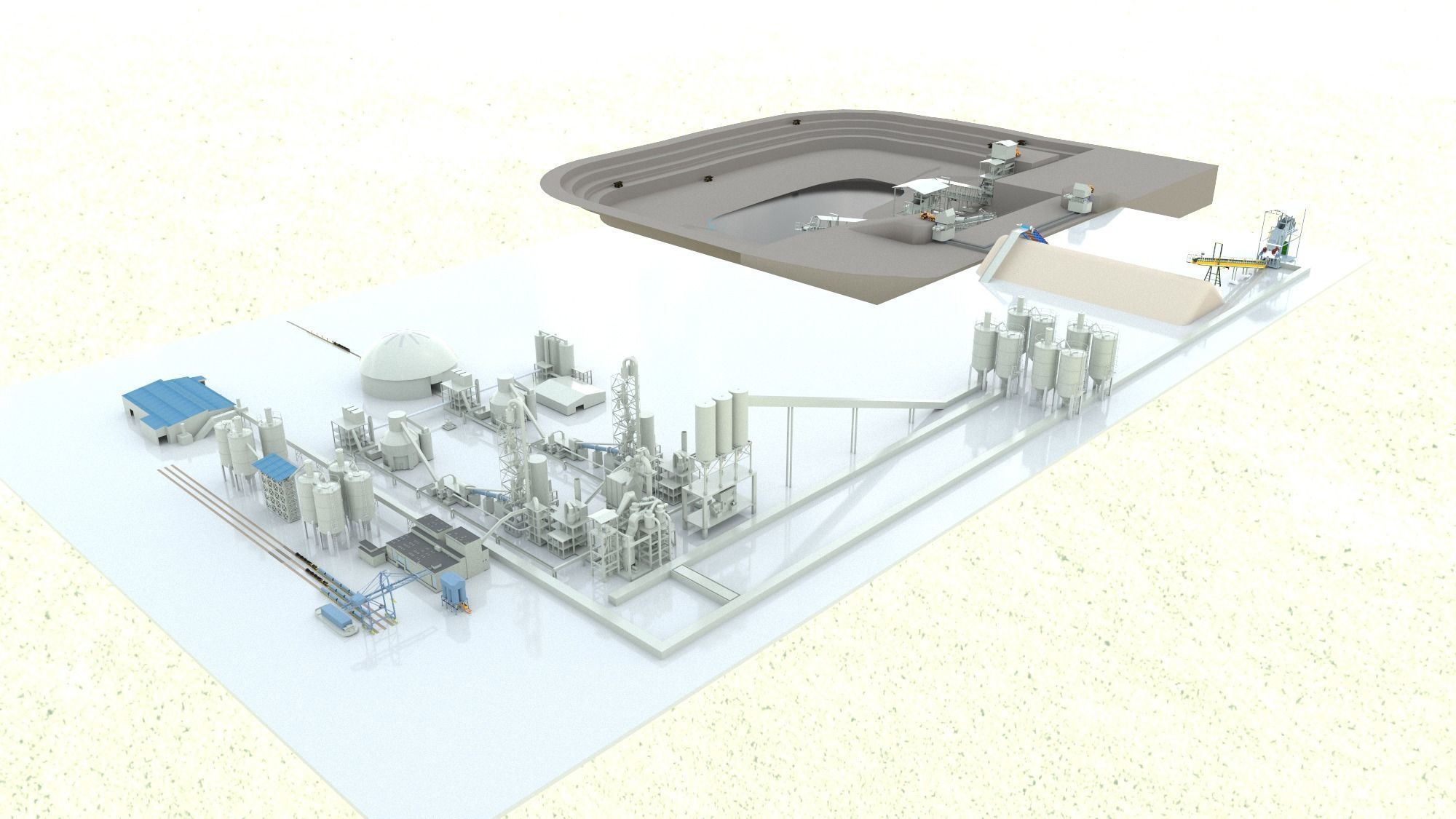 Cement Plant 3D model_2