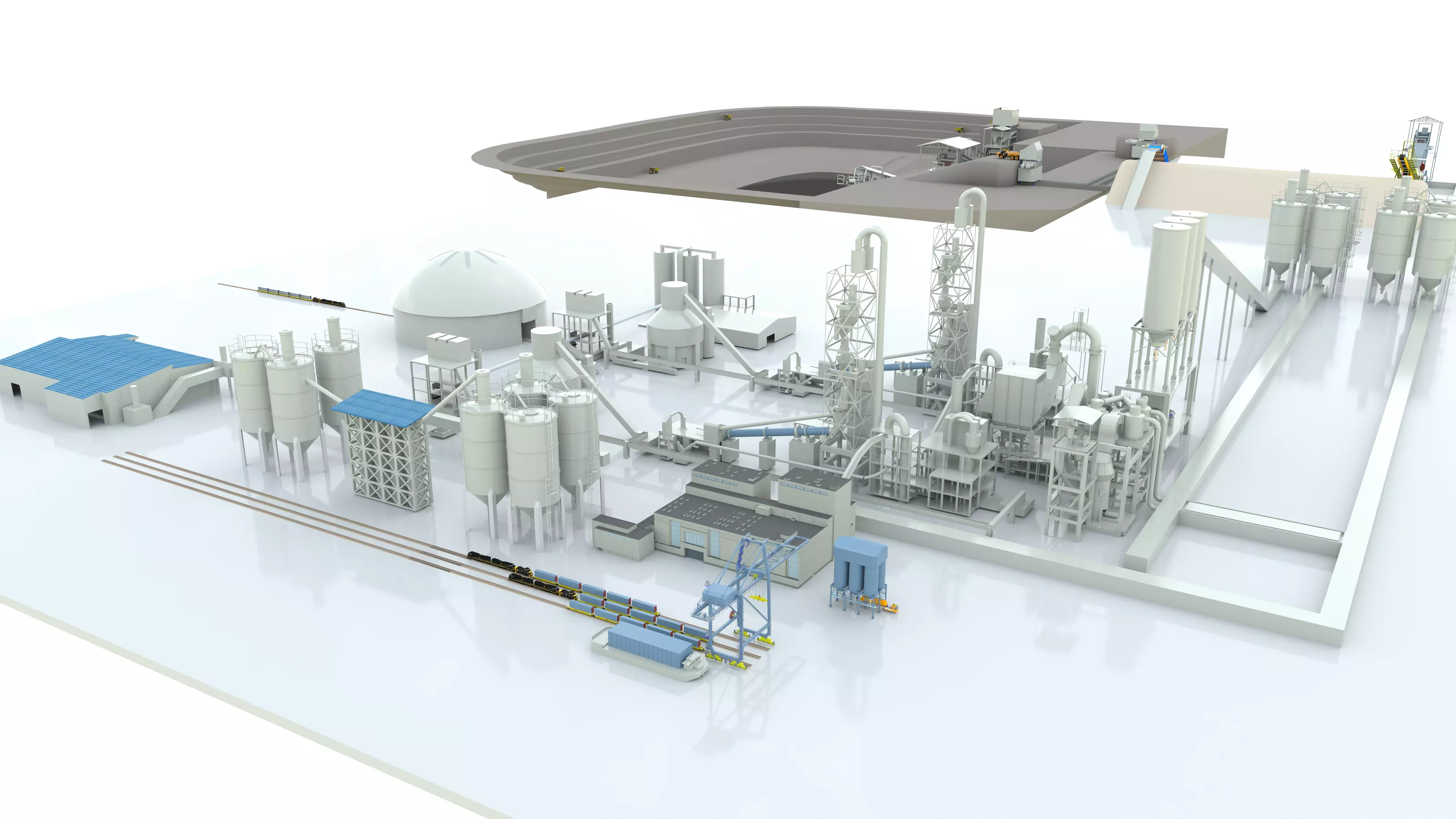 Cement Plant 3D model_0