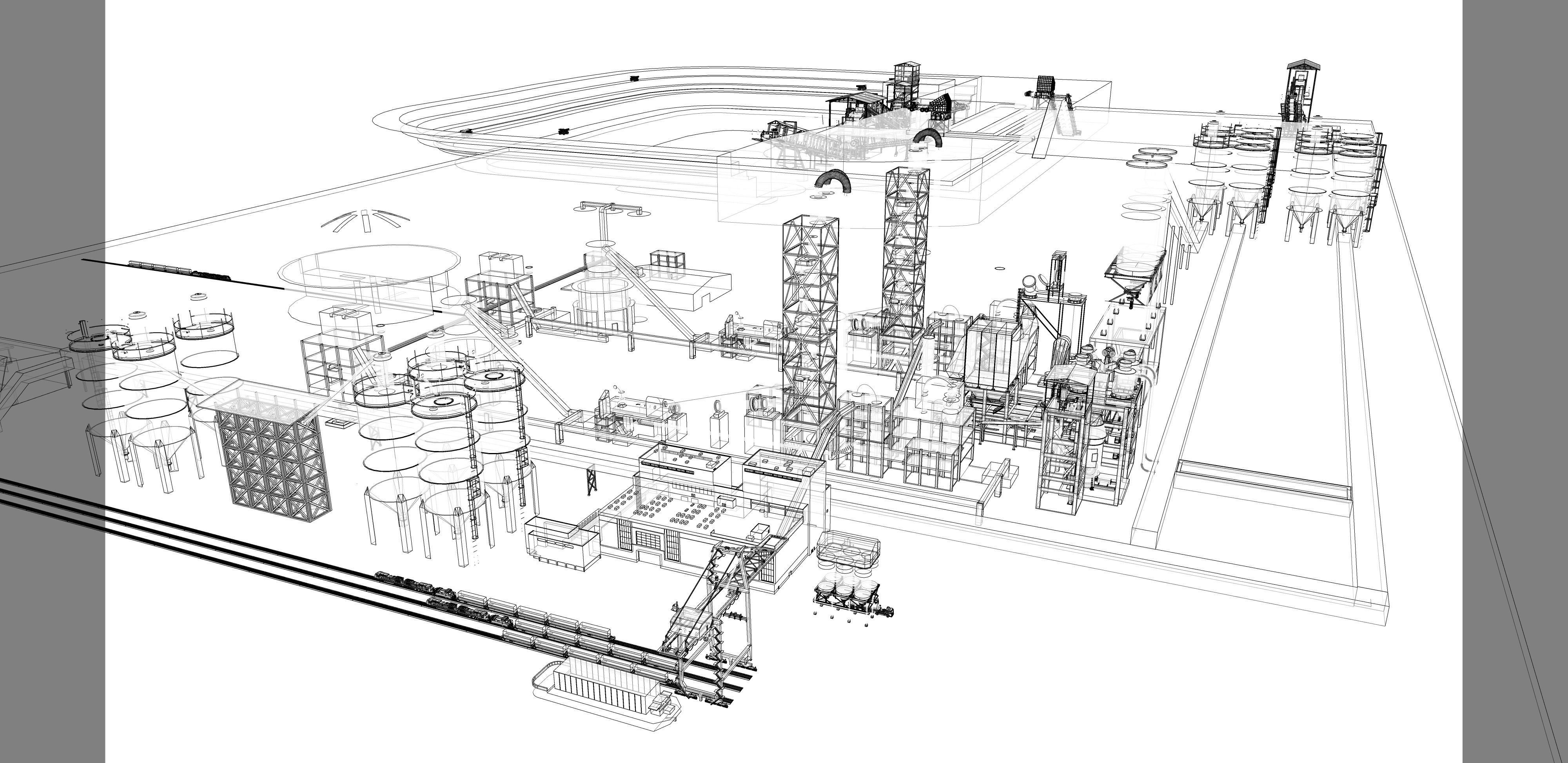 Cement Plant 3D model_1