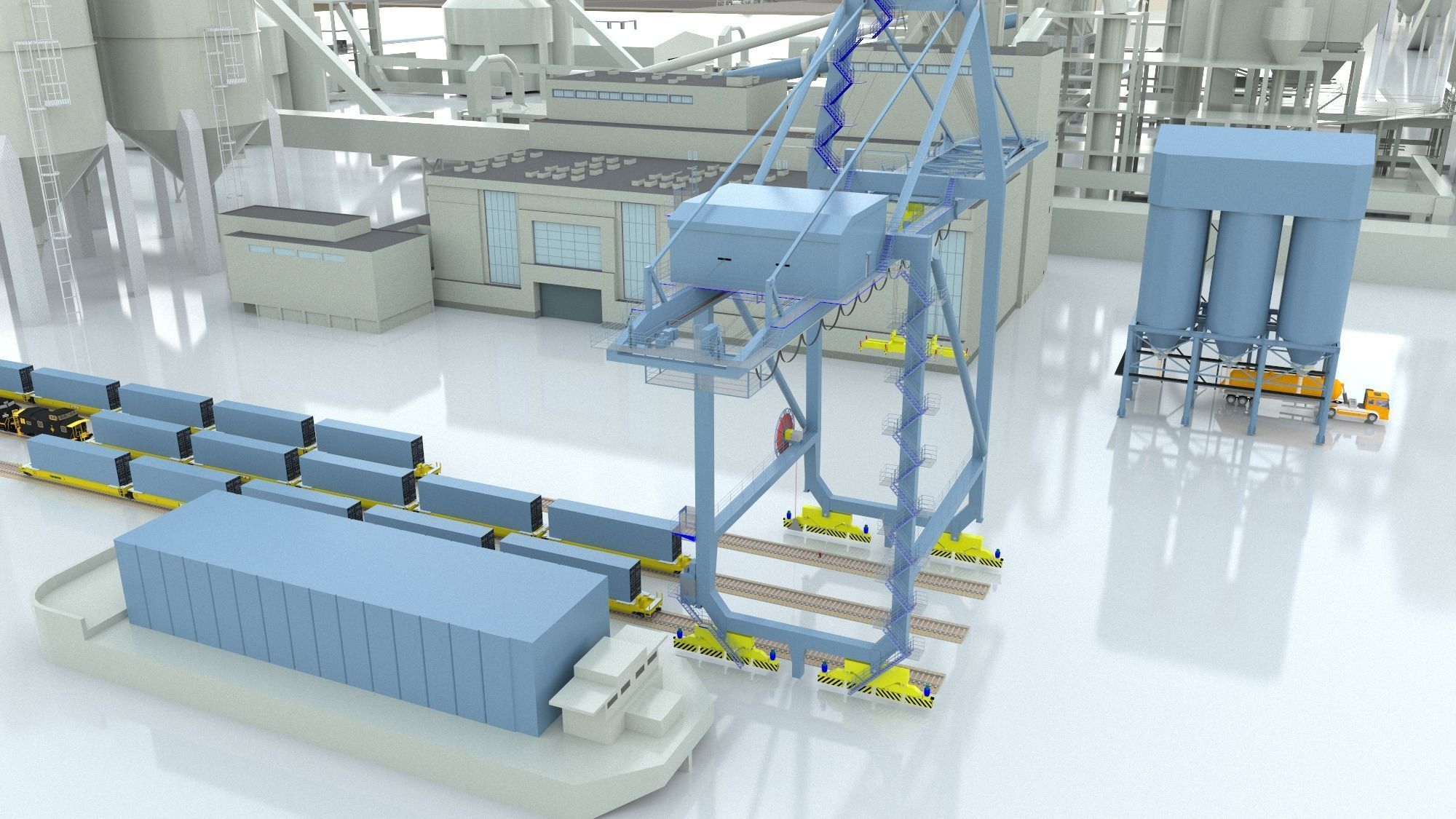 Cement Plant 3D model_7