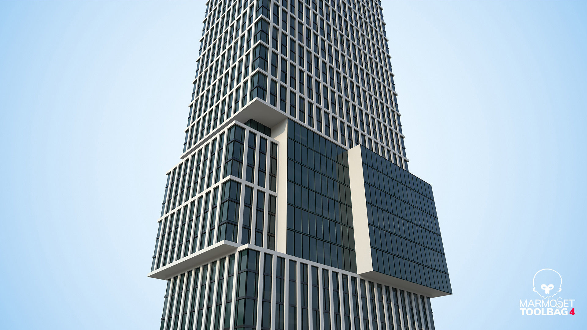 Apartment Building Day and Night Low-poly 3D model_11