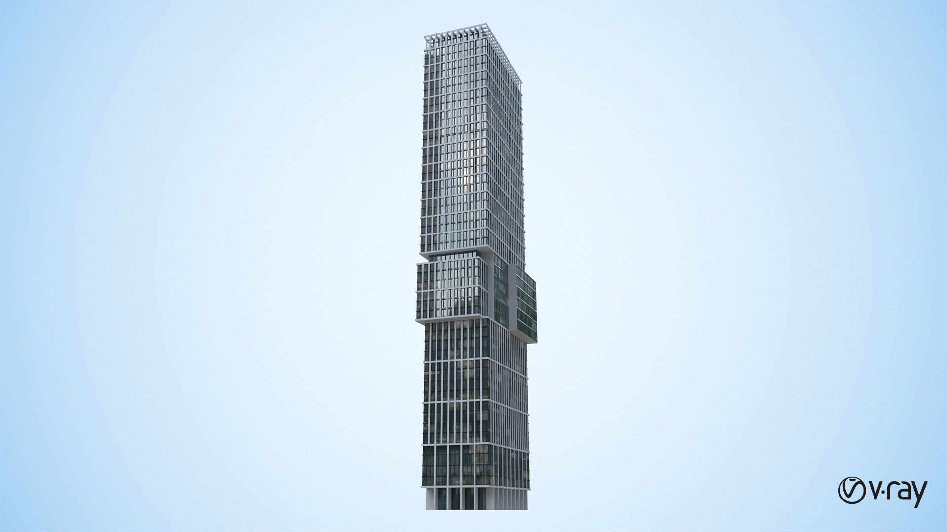 Apartment Building Day and Night Low-poly 3D model_17