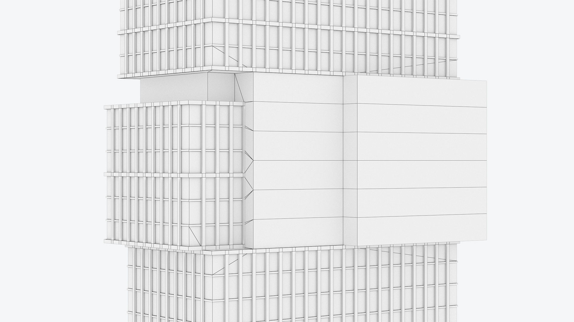 Apartment Building Day and Night Low-poly 3D model_21