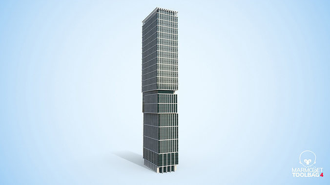 Apartment Building Day and Night Low-poly 3D model 2