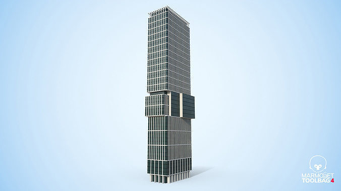 Apartment Building Day and Night Low-poly 3D model 4