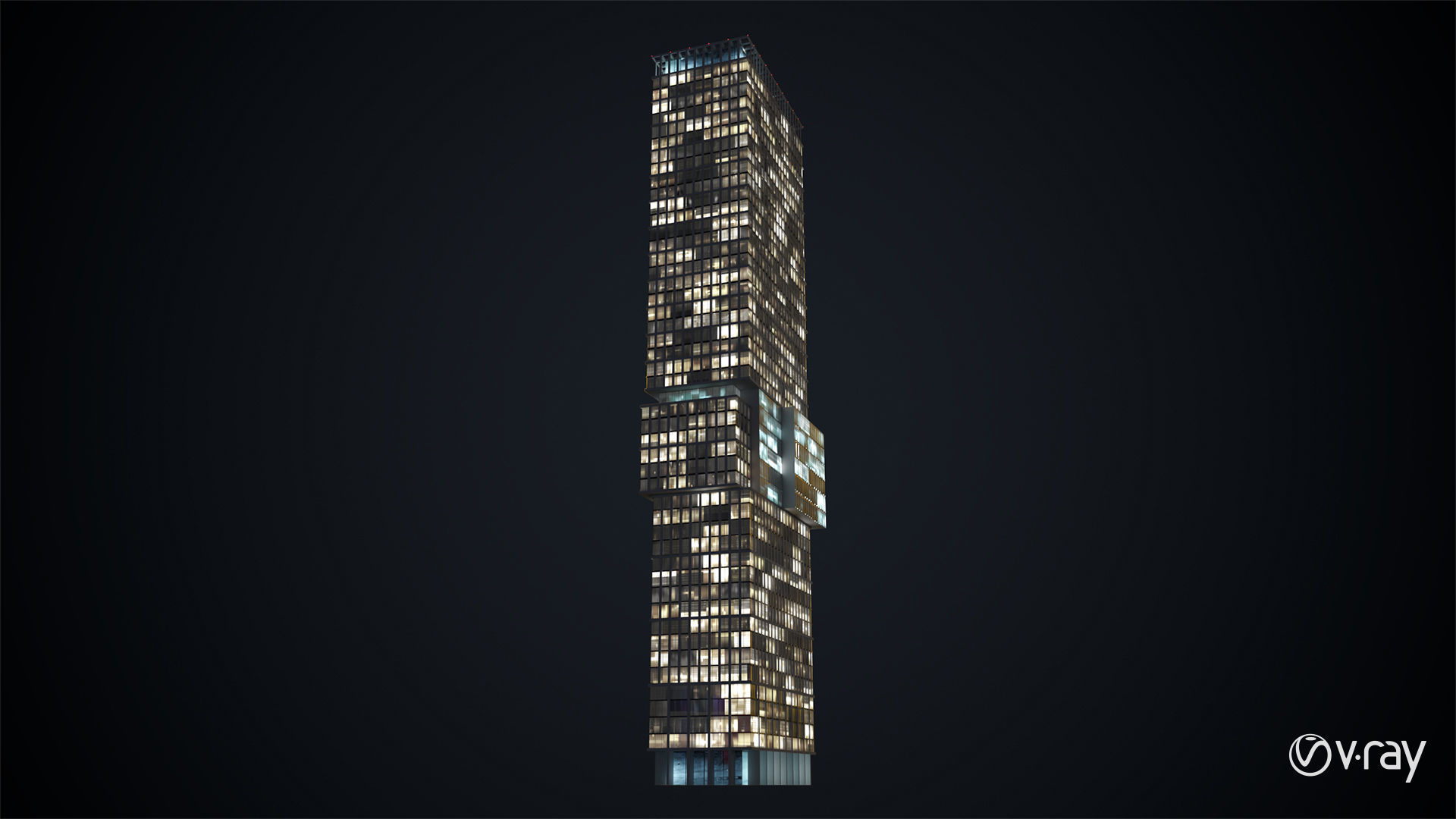 Apartment Building Day and Night Low-poly 3D model_18