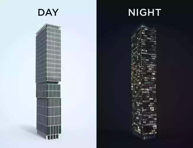 Apartment Building Day and Night