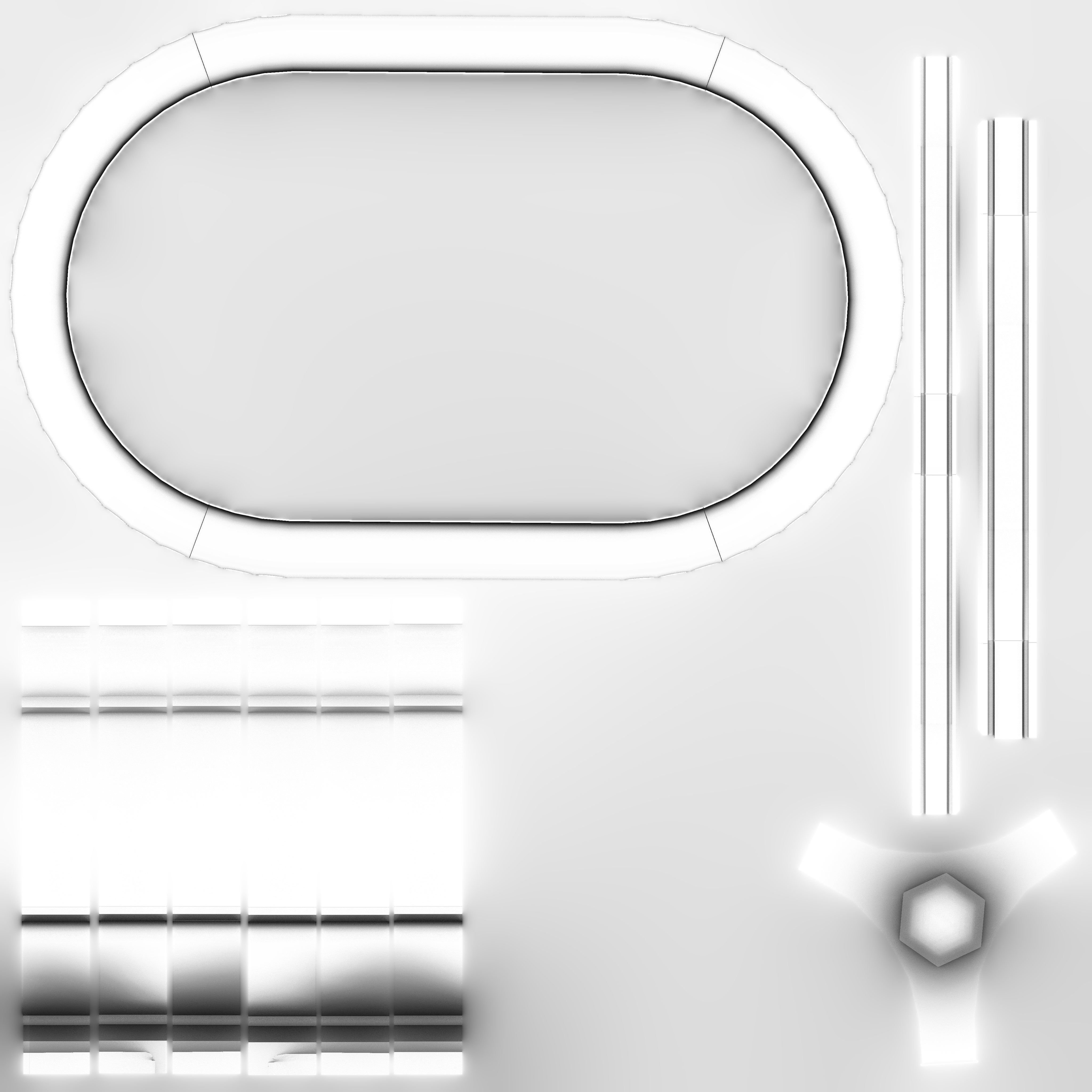 Poker Table Game Ready Low-poly 3D model_6