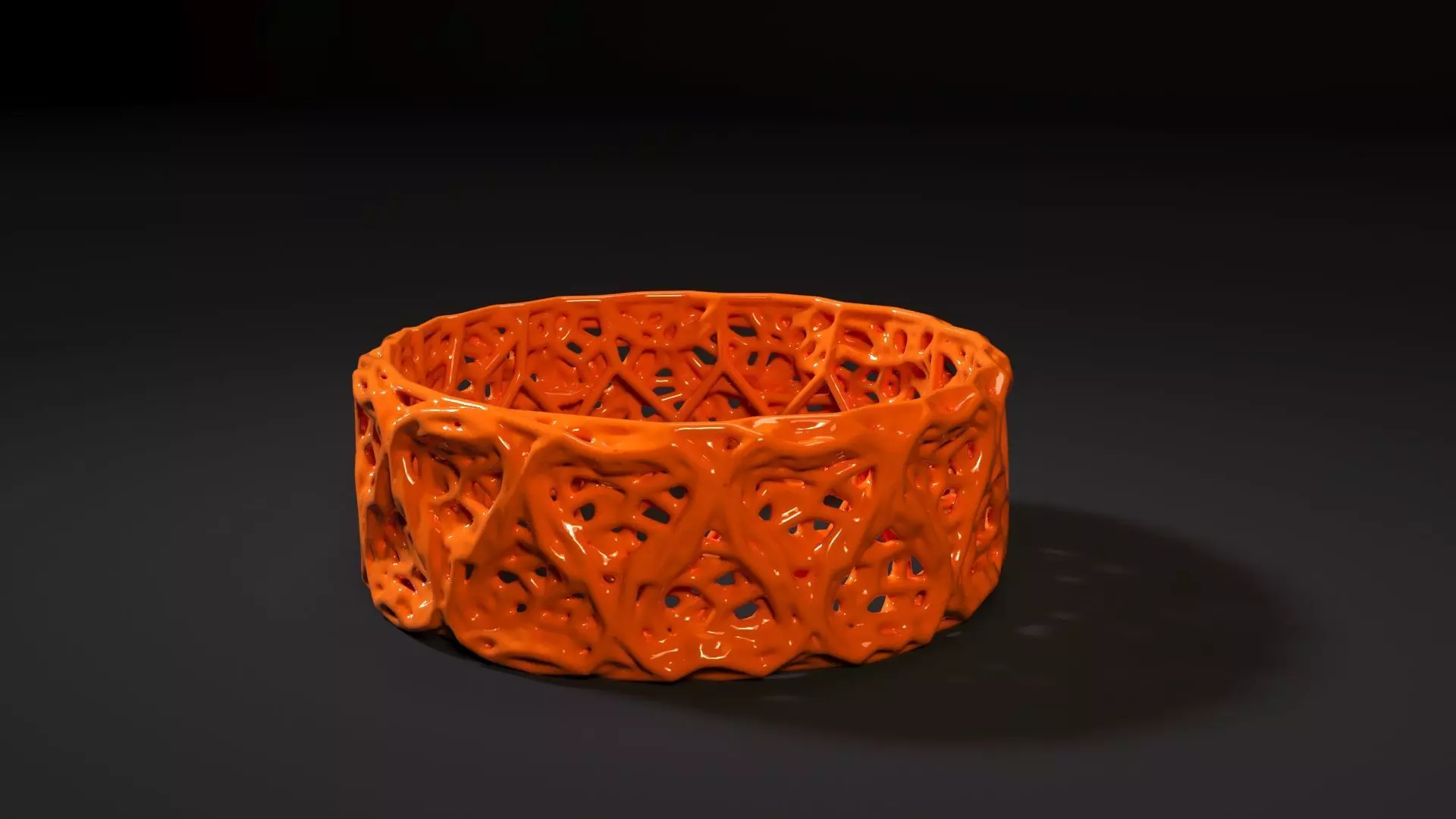 Bracelet 2 orange ring 3D print model