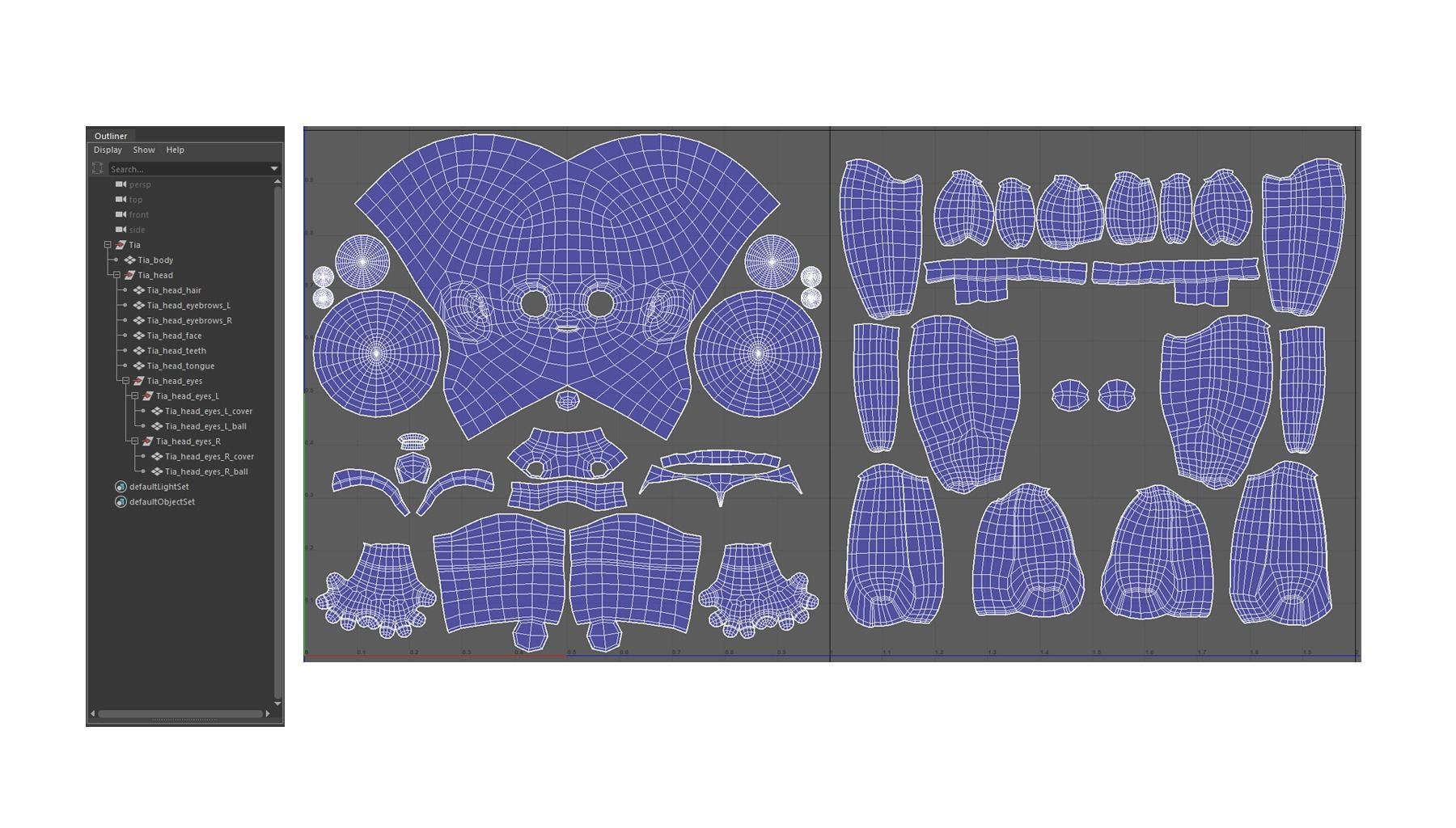 Tia basemesh Low-poly 3D model_4