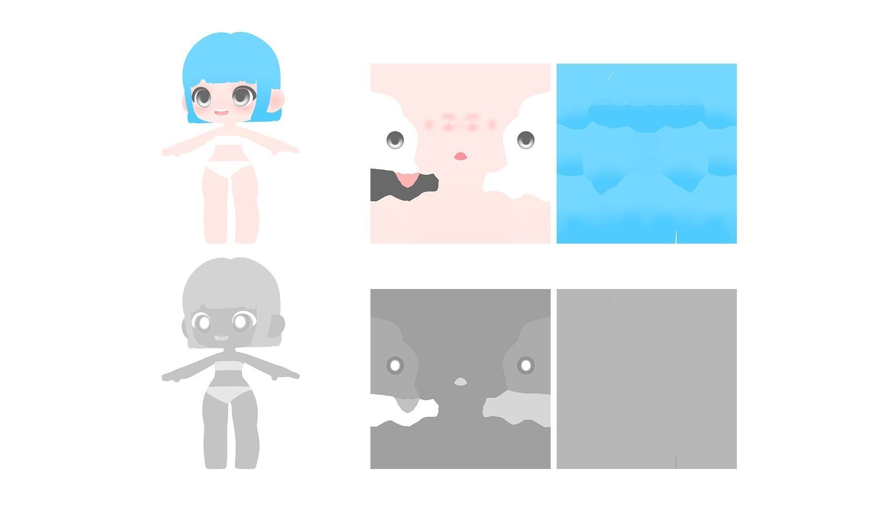 Tia basemesh Low-poly 3D model_5