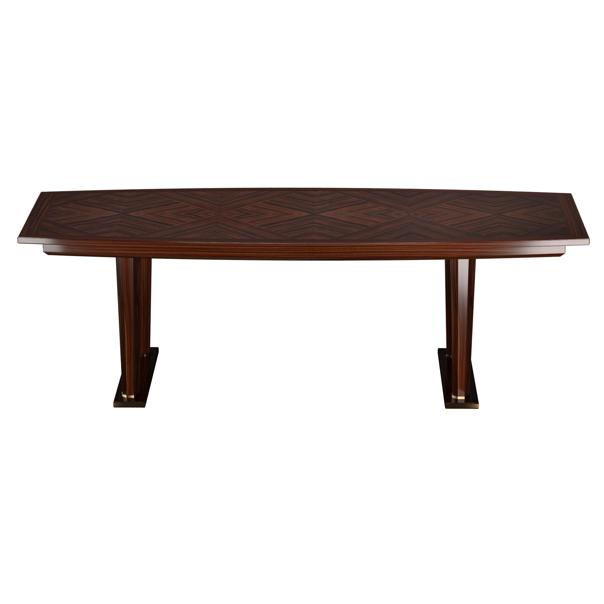 French Art Deco Macassar Ebony Table 3D model_2