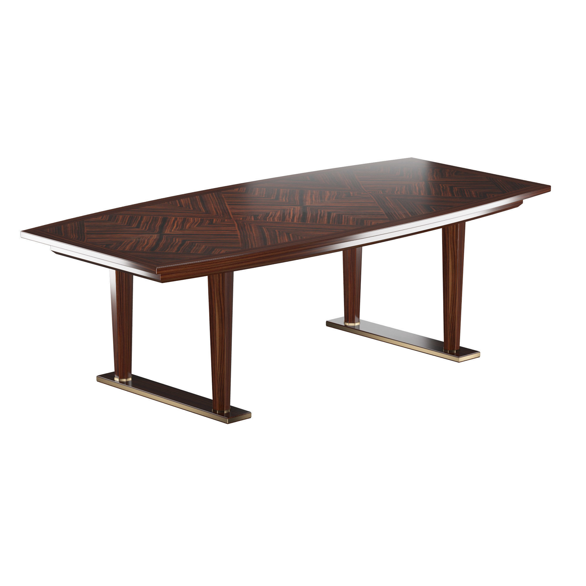 French Art Deco Macassar Ebony Table 3D model_1
