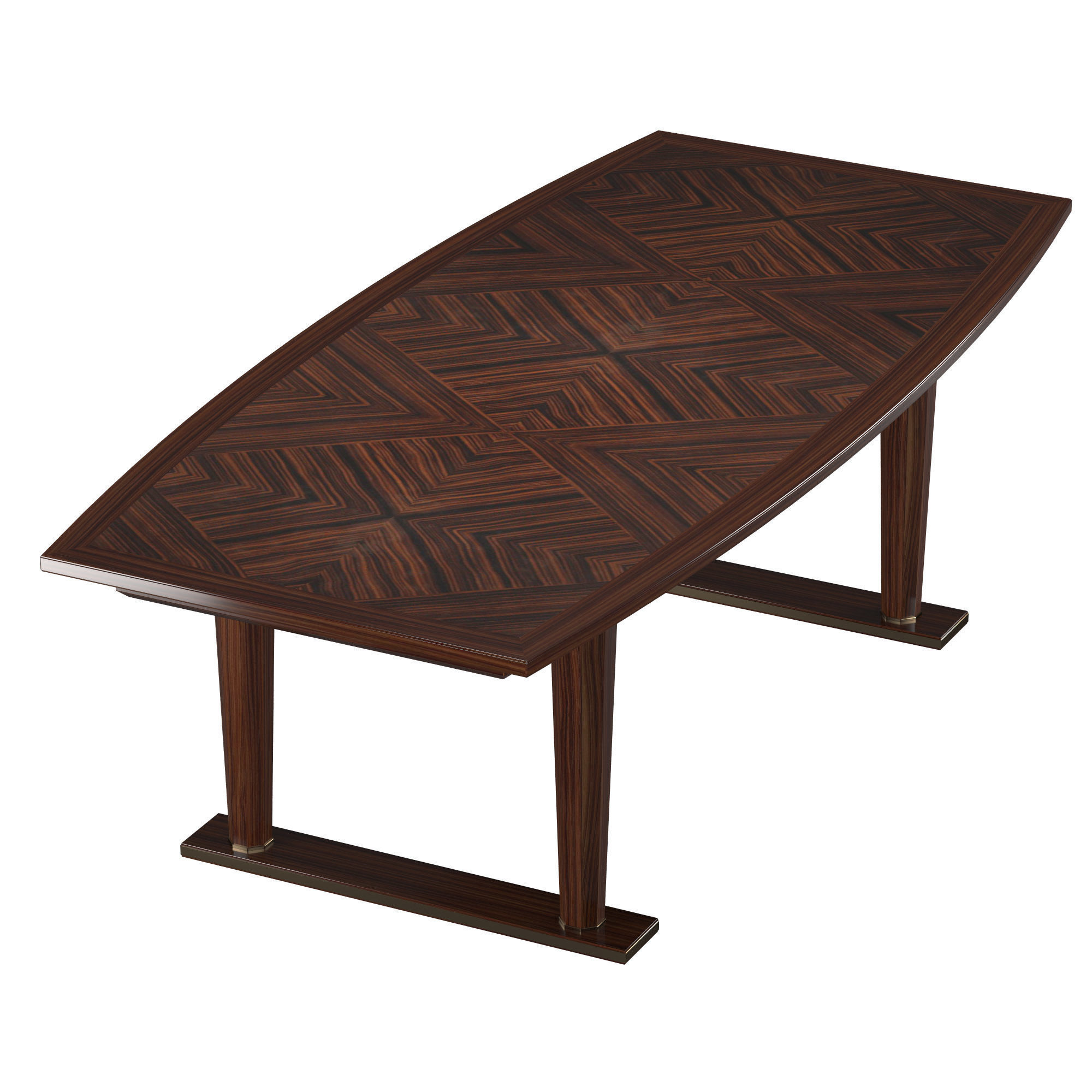 French Art Deco Macassar Ebony Table 3D model_6