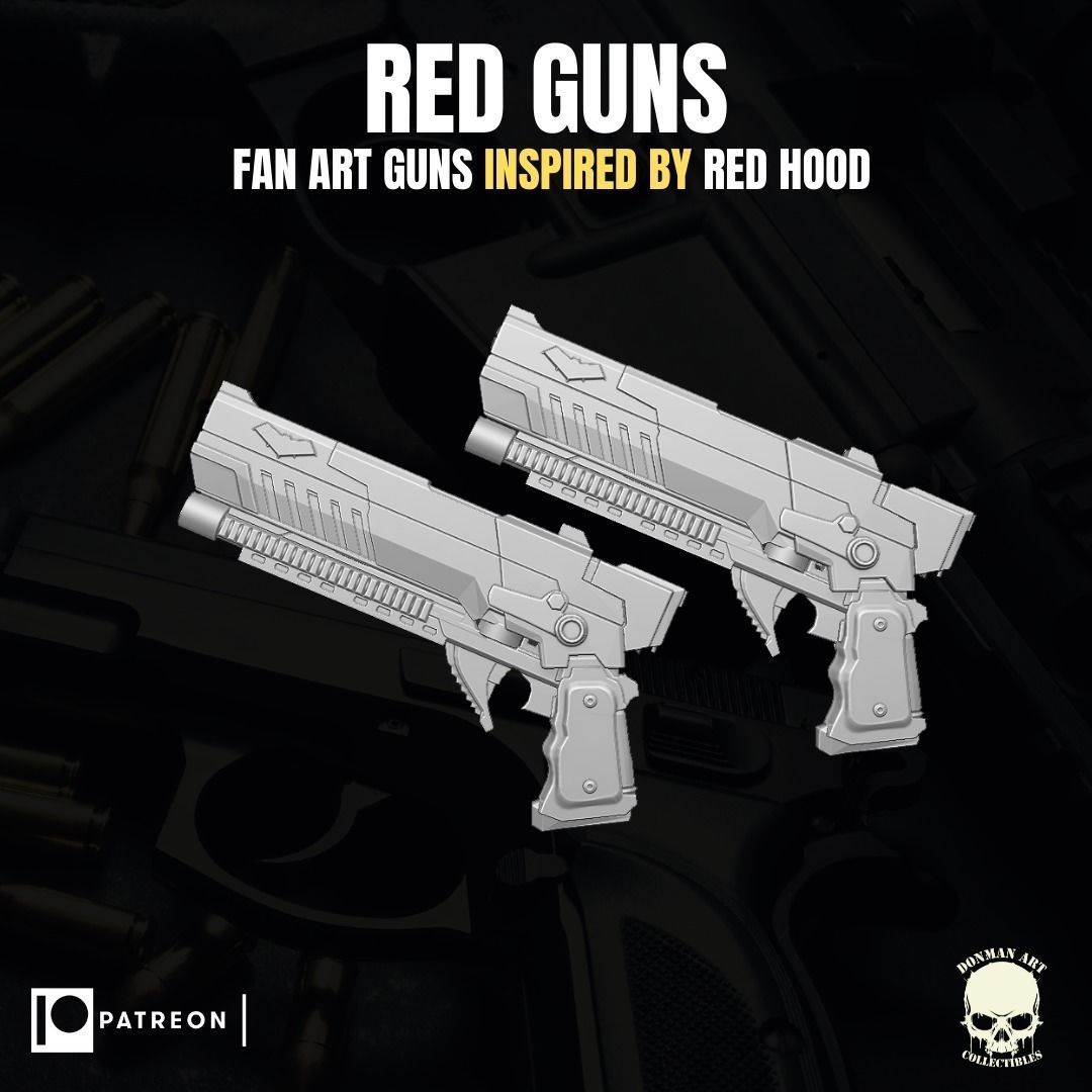 Red Hood Fan Art Accesories for Action figures 3D print model_9