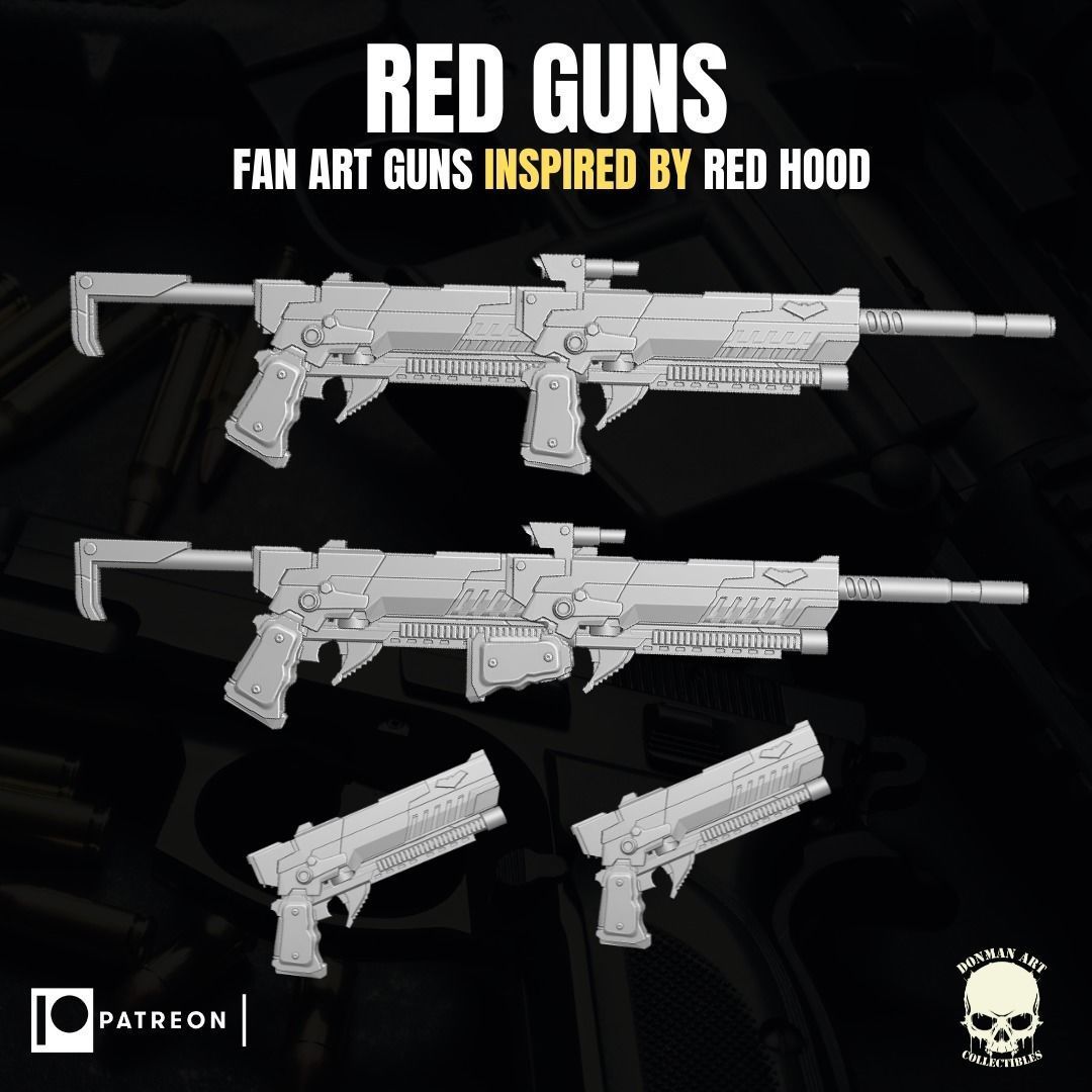 Red Hood Fan Art Accesories for Action figures 3D print model_1