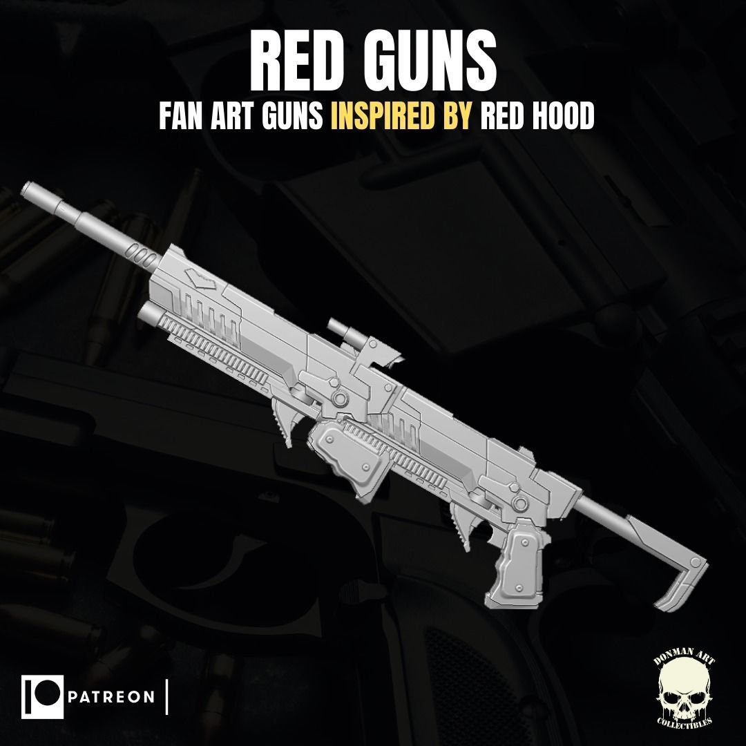 Red Hood Fan Art Accesories for Action figures 3D print model_3