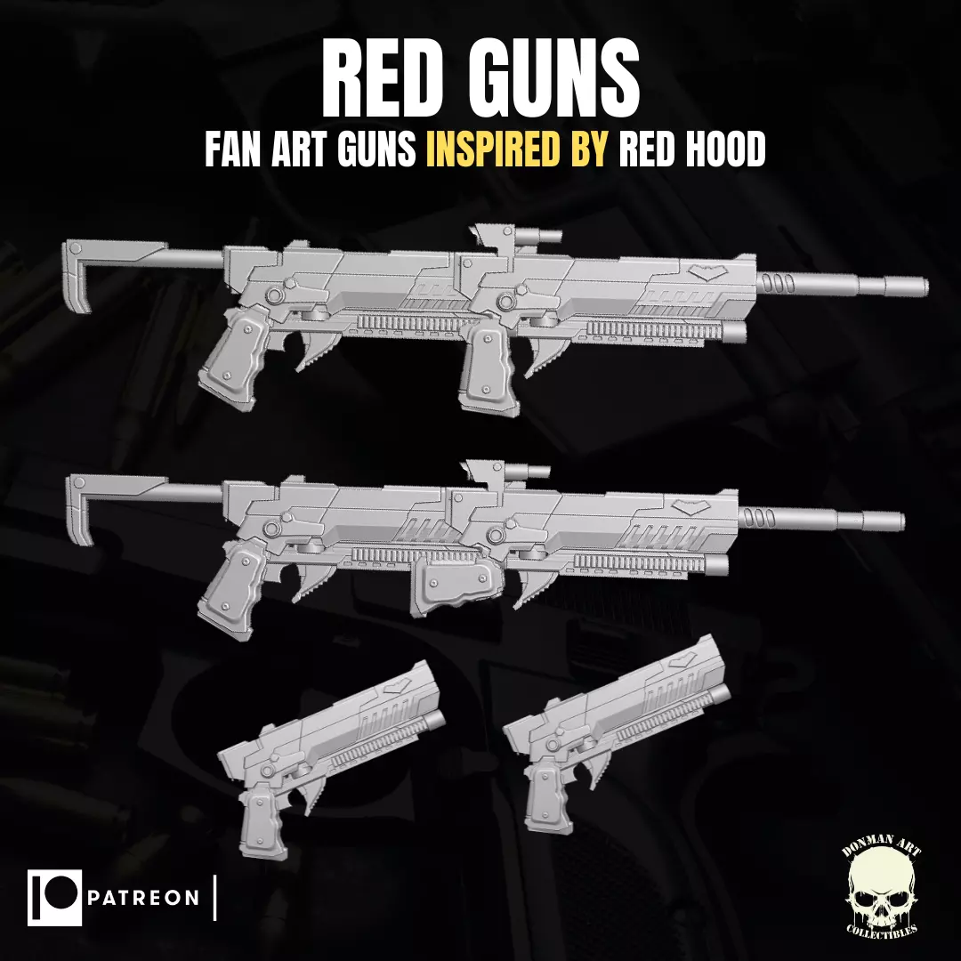 Red Hood Fan Art Accesories for Action figures 3D print model_0