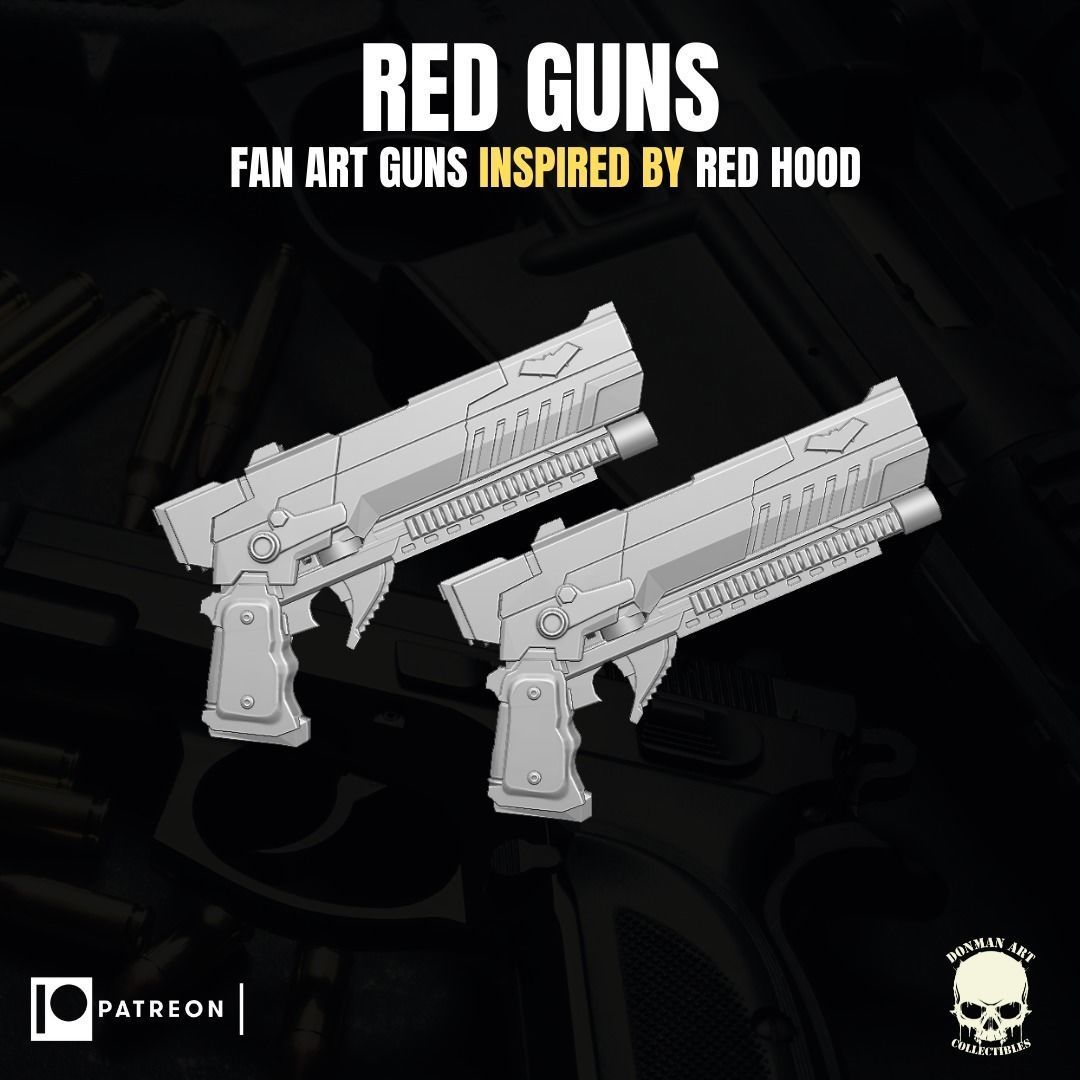 Red Hood Fan Art Accesories for Action figures 3D print model_8