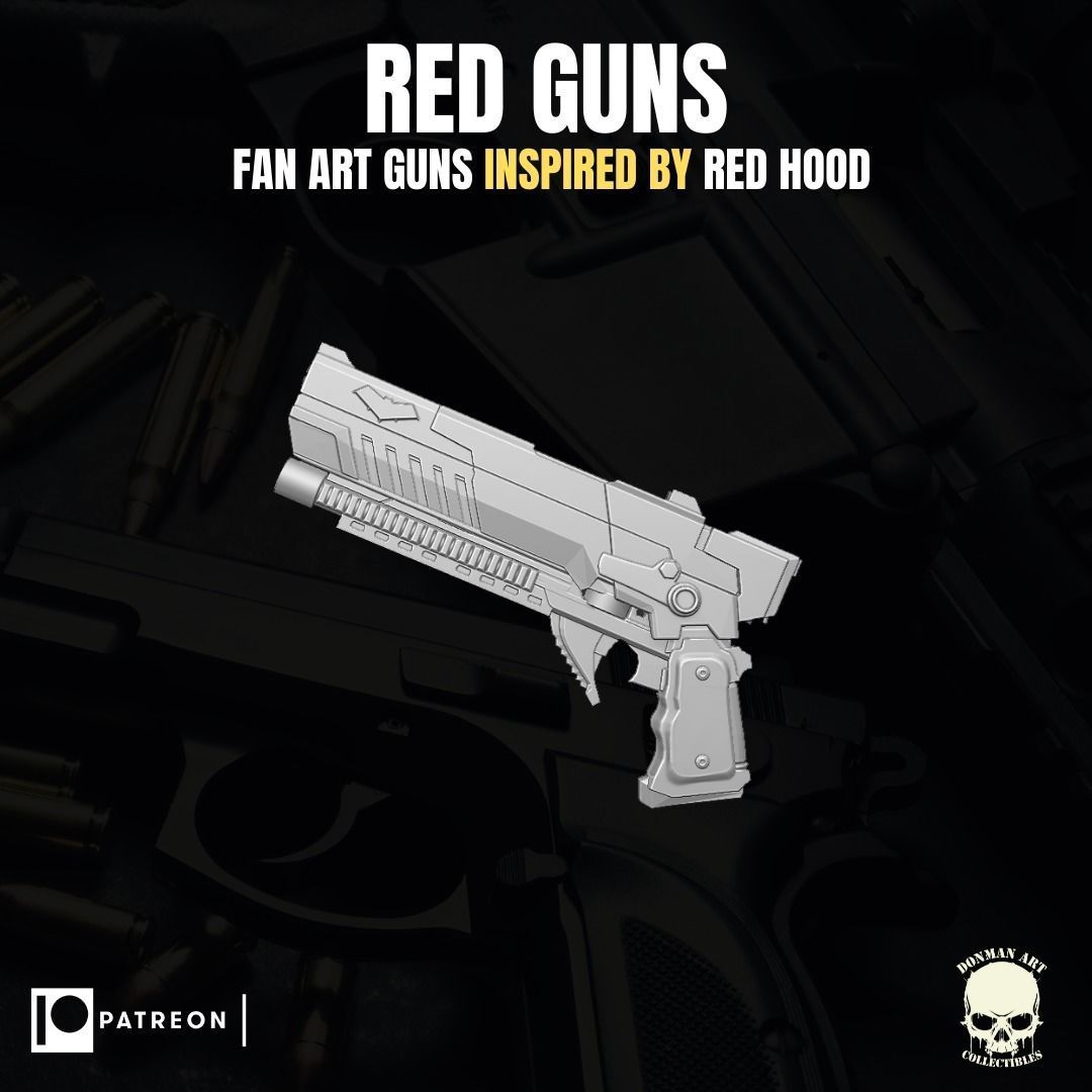 Red Hood Fan Art Accesories for Action figures 3D print model_19