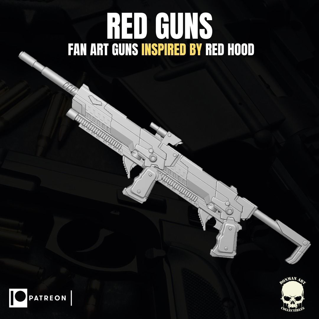 Red Hood Fan Art Accesories for Action figures 3D print model_17