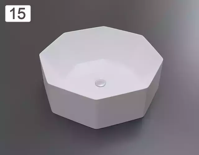 Vessel Sink Number 15 Low-poly 3D model