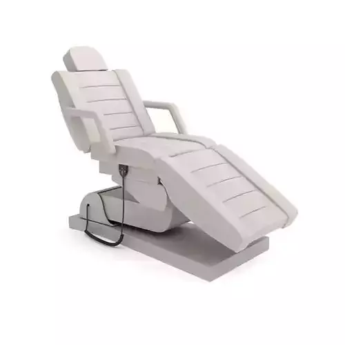 Motorized White Beauty Parlor Chair 3D model