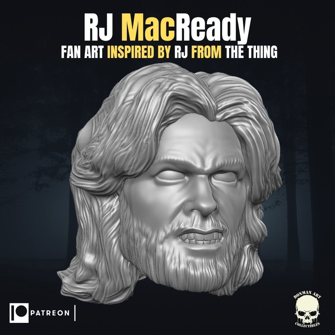 Rj Macready fan art head inspired by The Thing  3D print model_8
