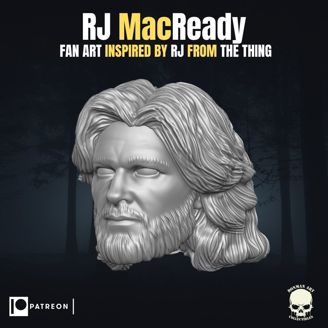 Rj Macready fan art head inspired by The Thing  3D print model_15