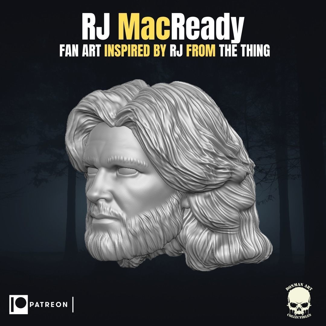 Rj Macready fan art head inspired by The Thing  3D print model_14