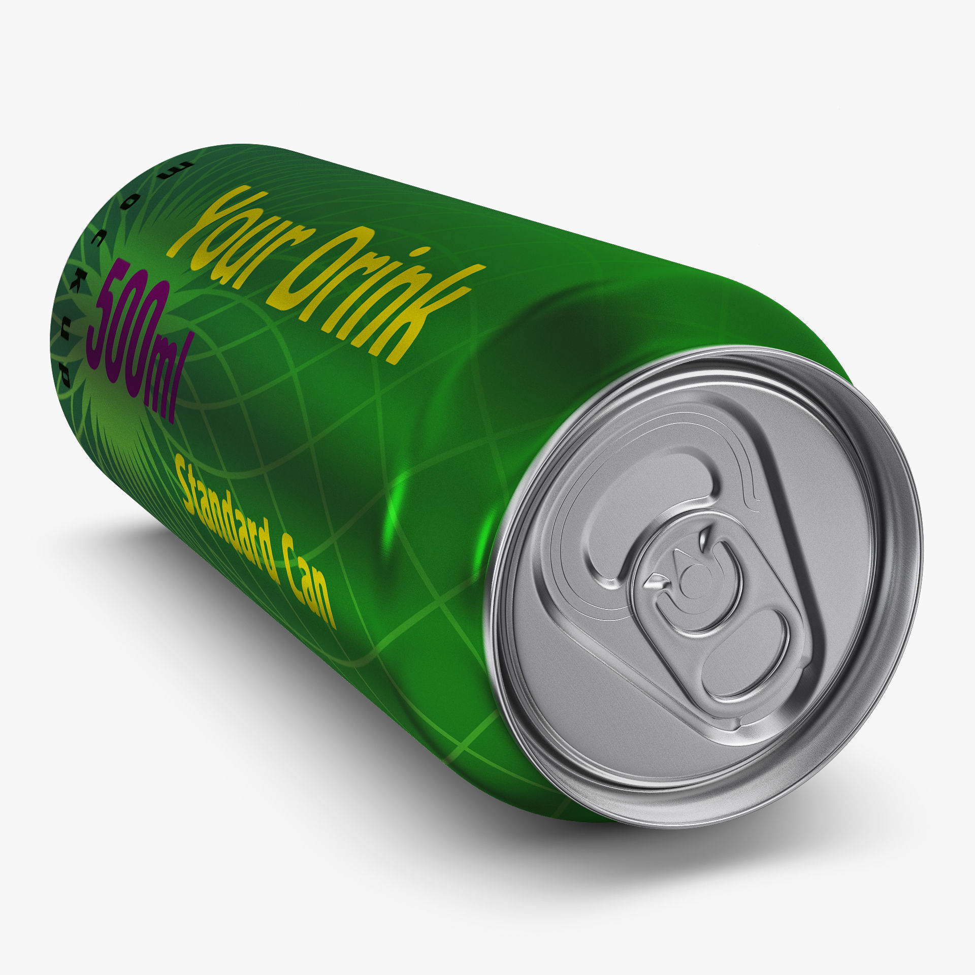 Aluminum Standard Can 500ml v 2 3D model_7