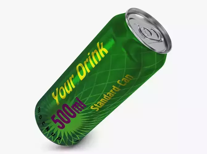 Aluminum Standard Can 500ml v 2 3D model