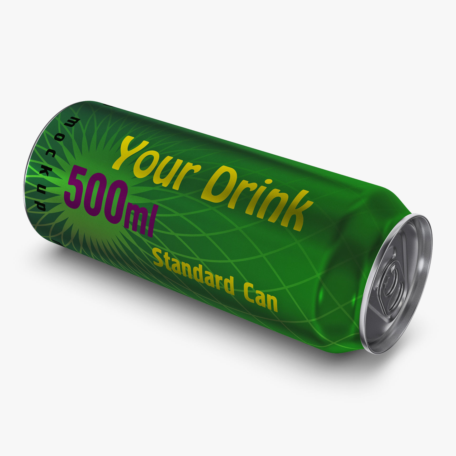 Aluminum Standard Can 500ml v 2 3D model_4