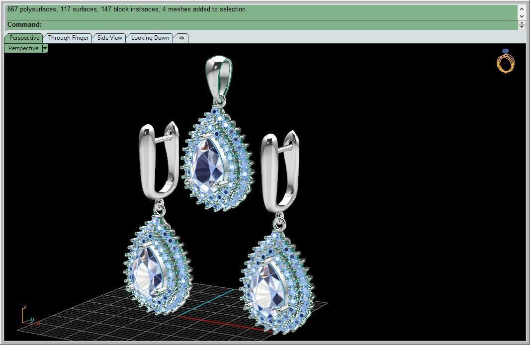 Set of earrings and pendant with sapphire 45 3D print model_15