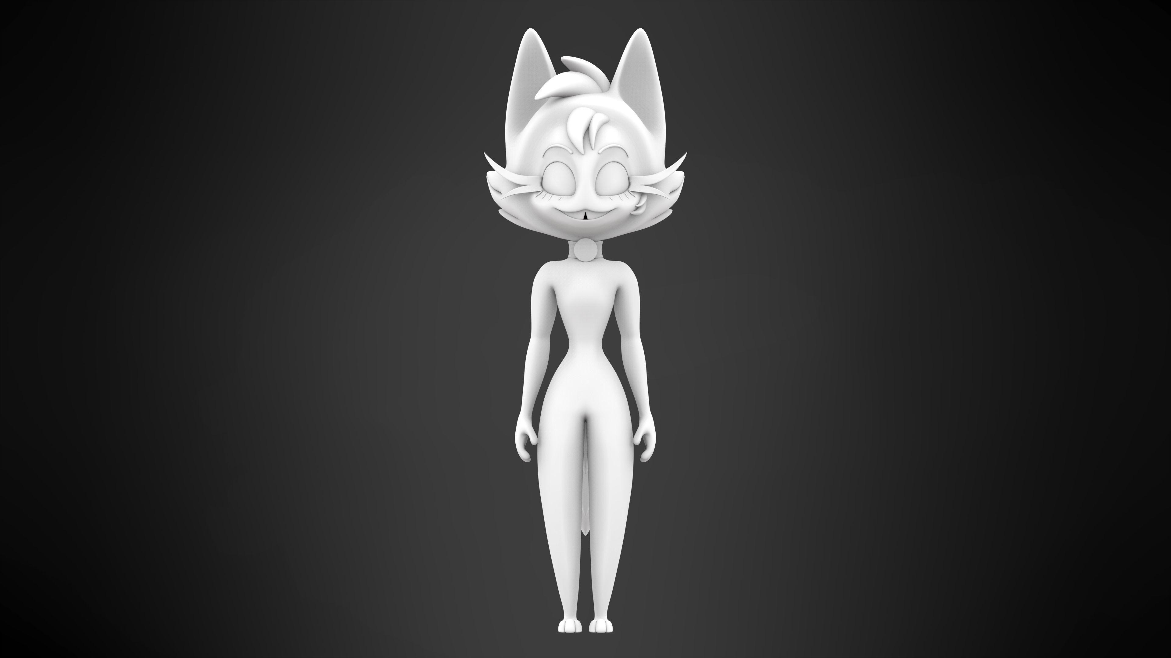 Millie Cat  Low-poly 3D model_5