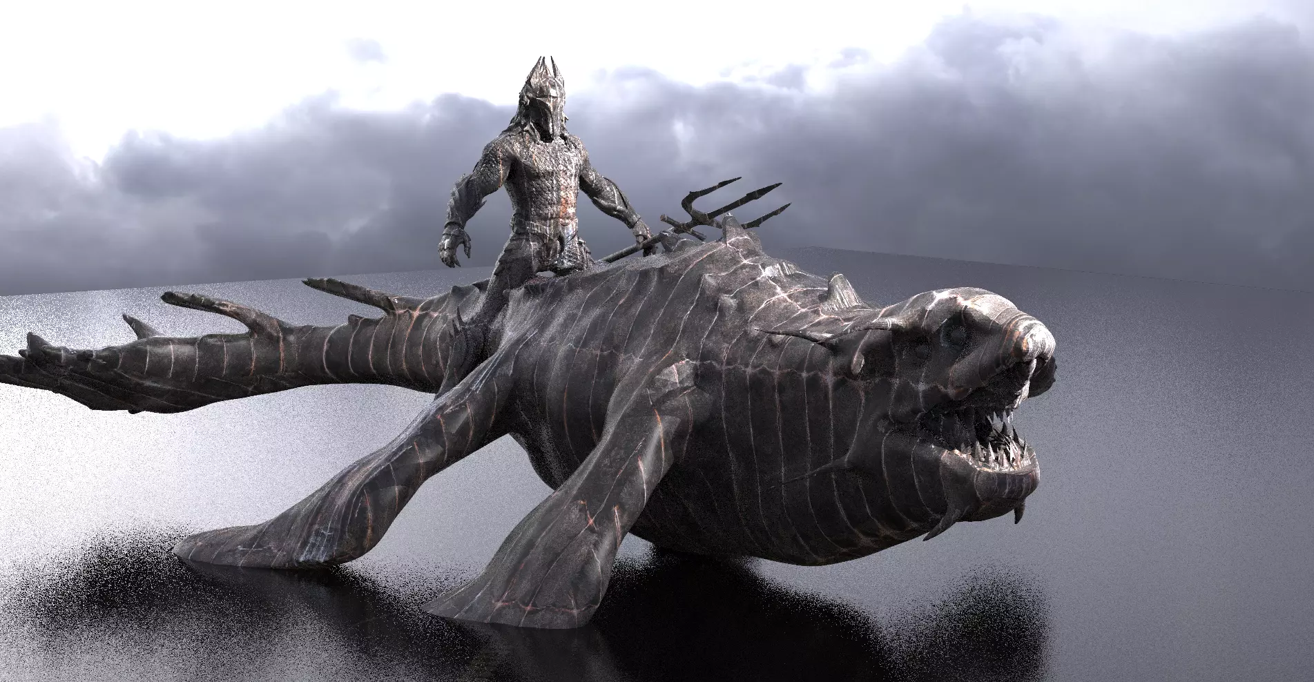King of Atlantis Dinosaur Mount 3 3D model_0